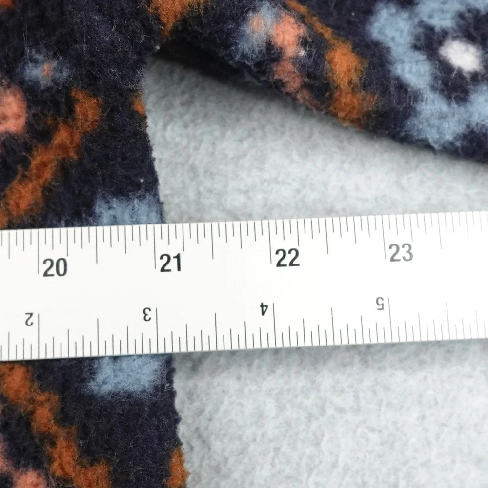 Old Navy Sweater Womens L Blue Aztec Geo Fluffy Fleece Mock Half Zip Pullover - Picture 7 of 7